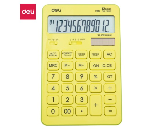 Калькулятор настольный Deli Touch EM01551 желтый 12-разр. Калькулятор настольный Deli Touch EM01551 желтый 12-разр.