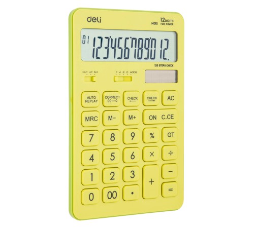 Калькулятор настольный Deli Touch EM01551 желтый 12-разр. Калькулятор настольный Deli Touch EM01551 желтый 12-разр.