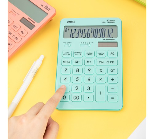Калькулятор настольный Deli Touch EM01551 желтый 12-разр. Калькулятор настольный Deli Touch EM01551 желтый 12-разр.