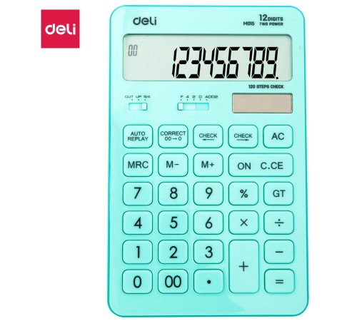 Калькулятор настольный Deli Touch EM01531 голубой 12-разр. Калькулятор настольный Deli Touch EM01531 голубой 12-разр.