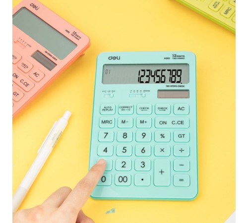 Калькулятор настольный Deli Touch EM01531 голубой 12-разр. Калькулятор настольный Deli Touch EM01531 голубой 12-разр.