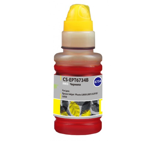 Чернила Cactus CS-EPT6734B T6734 желтый 100мл для Epson L800/L810/L850/L1800