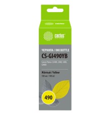 Чернила Cactus CS-GI490YB желтый 100мл для Canon Pixma G1400/G2400/G3400