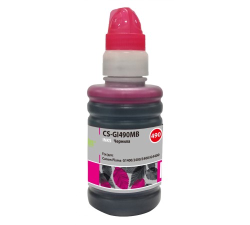 Чернила Cactus CS-GI490MB пурпурный 100мл для Canon Pixma G1400/G2400/G3400