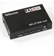Telecom TTS5020 Разветвитель HDMI 1=>4 , каскадируемый , 1.4v+3D Telecom <TTS5020>