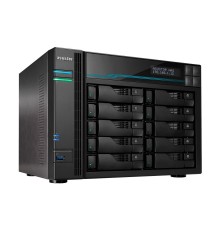 Сетевое хранилище ASUSTOR AS6510T 10-Bay NAS/Media player/Intel Atom C3538 2,1GHz(Quad-Core), 8GB SO-DIMM DDR4, noHDD(HDD,SSD),/2x10GbE+2x2,5Gbe(LAN)/2xUSB3.2,HDMI/M.2/4ip camera license ; 90IX0191-BW3S10 (AS6510T)