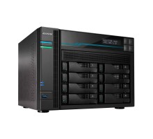 Сетевое хранилище ASUSTOR AS6508T 8-Bay NAS/Media player/Intel Atom C3538 2,1GHz(Quad-Core), 8GB SO-DIMM DDR4, noHDD(HDD,SSD),/2x10GbE+2x2,5Gbe(LAN)/2xUSB3.2,HDMI/M.2/4ip camera license ; 90IX0201-BW3S10 (AS6508T)