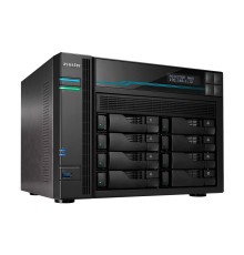 Сетевое хранилище ASUSTOR AS6508T 8-Bay NAS/Media player/Intel Atom C3538 2,1GHz(Quad-Core), 8GB SO-DIMM DDR4, noHDD(HDD,SSD),/2x10GbE+2x2,5Gbe(LAN)/2xUSB3.2,HDMI/M.2/4ip camera license ; 90IX0201-BW3S10 (AS6508T)