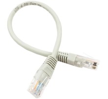 Кабель Cablexpert Патч-корд UTP Cablexpert PP10-0.25M   кат.5e, 0.25м, медь 26AWG (серый)