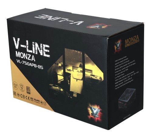 Блок питания Formula ATX 750W MONZA VL-750APB-85 80+ bronze (24+4+4pin) APFC 120mm fan 7xSATA RTL