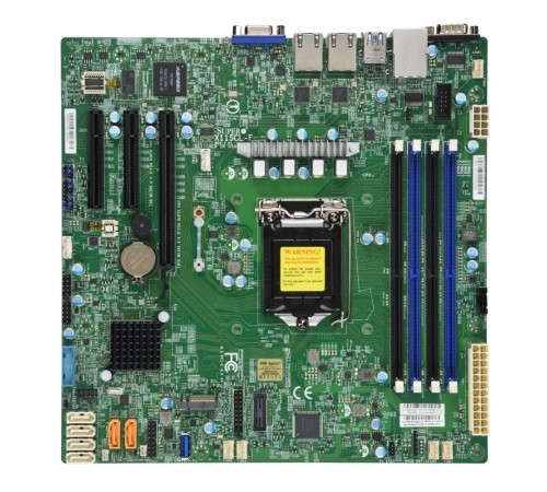 Материнская плата Supermicro Motherboard 1xCPU X11SCL-F E-22**/ UpTo4UDIMM/ 6x SATA3/ C242 RAID 0/1/5/10/ 2xGE/ 1xPCIx8, 2xPCIx4,M.2 NGFF connector(9.6" x 9.6") (MBD-X11SCL-F-B)