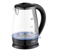 Чайник электрический Hyundai HYK-G2011 1.7л. 2200Вт черный (корпус: стекло)