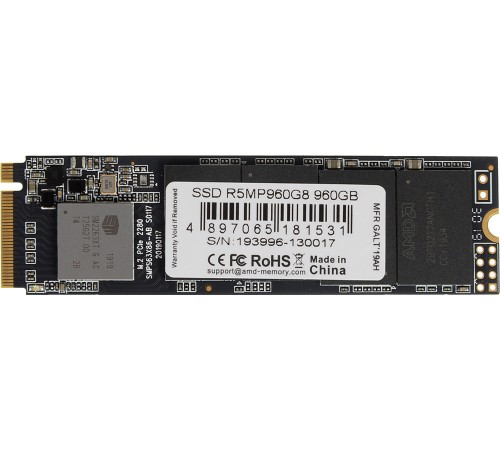 Накопитель SSD AMD PCI-E 960Gb R5MP960G8 Radeon M.2 2280