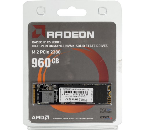 Накопитель SSD AMD PCI-E 960Gb R5MP960G8 Radeon M.2 2280