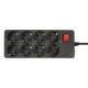 Сетевой фильтр Buro 800SH-1.8-B 1.8м (8 розеток) черный (коробка)