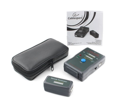Тестер LAN Cablexpert NCT-2, 100/1000 Base-TX, для UTP, STP, RJ-11, USB-кабеля (031967)