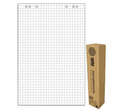 Блок бумаги Cactus CS-PFC20S-5 для флипчартов 67.5х98см клетка 20л (упак.:5шт)