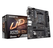 Материнская плата Gigabyte A520M S2H Soc-AM4 AMD A520 2xDDR4 mATX AC`97 8ch(7.1) GbLAN RAID+VGA+DVI+HDMI