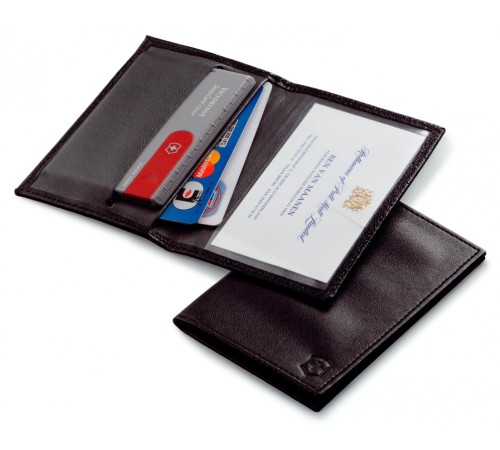 Чехол Victorinox SwissCard (4.0873.L) нат.кожа черный