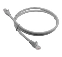 Патч-корд Lanmaster LAN-PC45/U6-1.5-GY вилка RJ-45-вилка RJ-45 кат.6 1.5м серый LSZH (уп.:1шт)