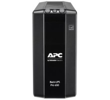 Источник бесперебойного питания Back-UPS Pro BR 650VA, 390 Вт, ЖК-интерфейс, автоматическое регулирование напряжения, защита от перенапряжения линий Ethernet и DSL / Fax / Modem, USB или последовательное соединение, 6 батарей резервного питания IEC320 C13
