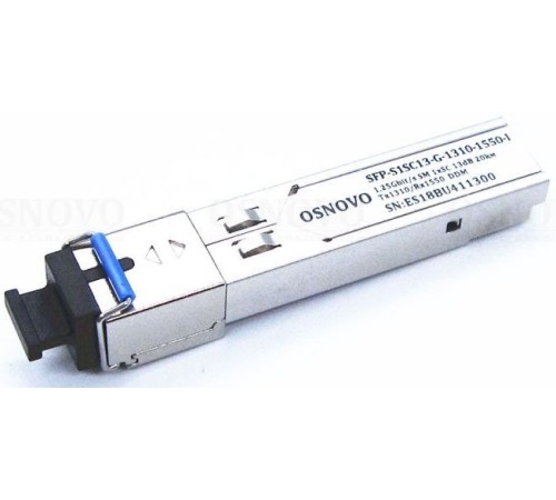 Трансивер OSNOVO SFP-S1SC13-G-1310-1550-I