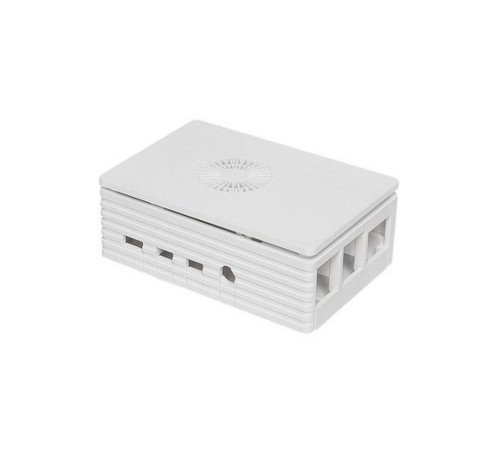 RA595   Корпус ACD  White Injection Molding Case Supporting 3007 Fans for Raspberry 4B