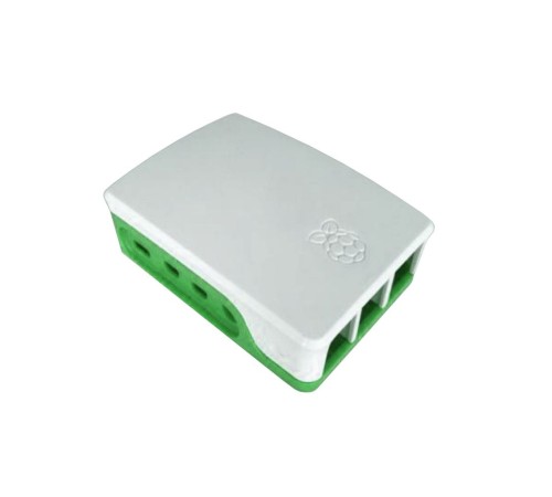 RA601   Корпус ACD  White+Green ABS Case for Raspberry 4B