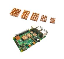 Радиатор ACD RA603 Набор радиаторов ACD 5 in 1 Pure Copper HeatSink (15x10x4мм, 14x14x4мм, 13x11x4мм, 9x9x4мм и 7x7x4мм) for Raspberry 4B комплект из 5 шт