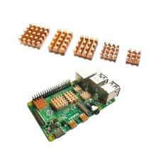 Радиатор ACD RA603 Набор радиаторов ACD 5 in 1 Pure Copper HeatSink (15x10x4мм, 14x14x4мм, 13x11x4мм, 9x9x4мм и 7x7x4мм) for Raspberry 4B комплект из 5 шт