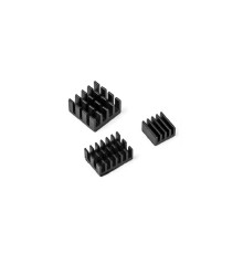 Радиатор ACD RA537 Набор радиаторов ACD Black 3 in 1 Heat Sink Set Aluminum (15x10x5мм, 14x14x6мм и 8.8x8.8x5мм) for Raspberry Pi 4B комплект из 3шт