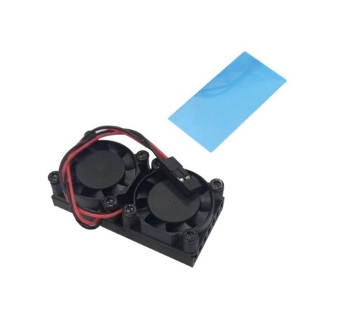 RA535 Два вентилятора с радиатором   ACD  Double Fans (25*25*7mm) + Radiator (50*25*5mm) for Raspberry Pi 3B+/4B (RASP3409)