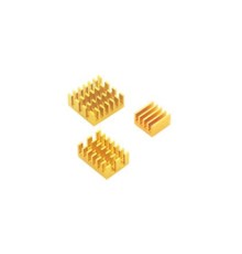 Радиатор ACD RA539 Набор радиаторов ACD Gold 3 in 1 Heat Sink Set Aluminum (15x10x5мм, 14x14x6мм и 8.8x8.8x5мм) for Raspberry Pi 4B комплект из 3шт