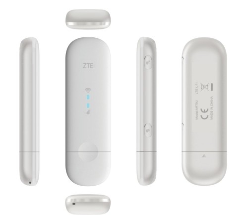 Модем 2G/3G/4G ZTE MF79RU USB Wi-Fi Firewall внешний белый