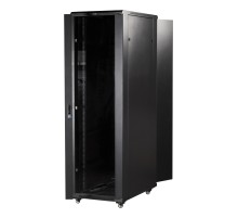 Шкаф коммутационный Lanmaster (TWT-CBB-18U-6X8-G1) 18U 600x800мм пер.дв.стекл металл 2 бок.пан. 800кг черный