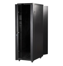 Шкаф коммутационный Lanmaster (TWT-CBB-18U-6X8-G1) 18U 600x800мм пер.дв.стекл металл 2 бок.пан. 800кг черный