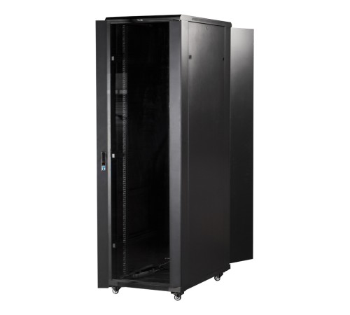 Шкаф серверный Lanmaster (TWT-CBB-42U-8X10-G1) напольный 42U 800x1000мм пер.дв.стекл задн.дв.двуст. 2 бок.пан. 800кг черный IP20 Шкаф серверный Lanmaster (TWT-CBB-42U-8X10-G1) напольный 42U 800x1000мм пер.дв.стекл задн.дв.двуст. 2 бок.пан. 800кг черный IP20