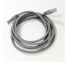 Патчкорд литой "Telecom" UTP кат.5е 2,0м серый VCOM NA102--2M