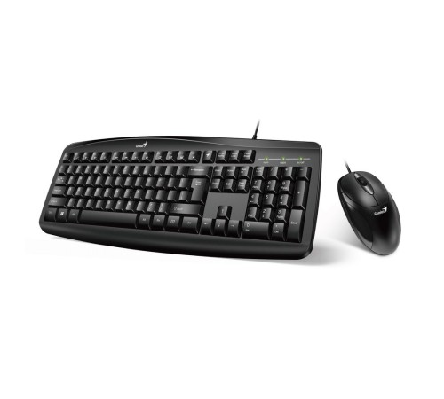 Комплект Genius Smart KM-200 [31330003402] (KB-200 + XScroll V3), черный, 115 клавиш с защитой от воды, мышь оптическая, 3 кнопки, USB