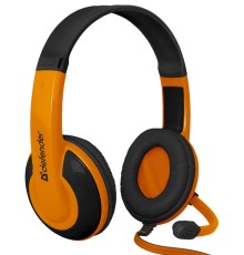 Defender Игровая гарнитура Warhead G-120 черный + оранжевый, кабель 2 м Defender Warhead G-120 (64099)