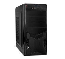 Корпус Miditower ExeGate CP-604-500W-8 (ATX, БП CP500 с вент. 8см, 2*USB, аудио, черный)  (109971)