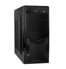 Корпус Miditower ExeGate CP-604-500W-8 (ATX, БП CP500 с вент. 8см, 2*USB, аудио, черный)  (109971)