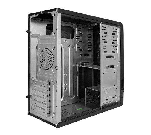 Корпус Miditower ExeGate CP-604-500W-8 (ATX, БП CP500 с вент. 8см, 2*USB, аудио, черный)  (109971)