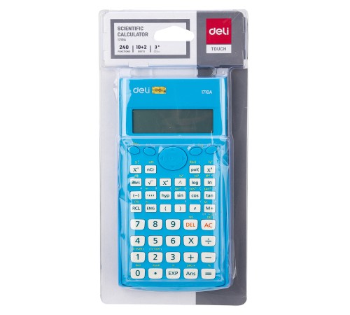 Калькулятор научный Deli E1710A/BLU синий 10+2-разр. Калькулятор научный Deli E1710A/BLU синий 10+2-разр.