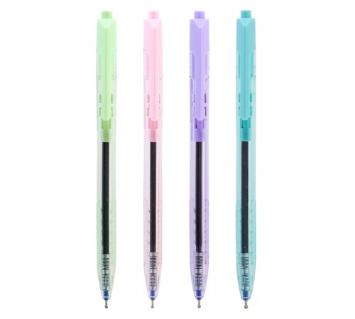 Ручка шариковая Deli EQ03236-1 Arrow авт. 0.7мм прозрачный ассорти синие чернила пластик.стакан (1шт)