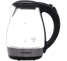 Чайник электрический Hyundai HYK-G2030 1.7л. 2200Вт черный (корпус: стекло)