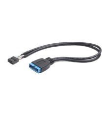 Переходник Cablexpert CC-U3U2-01 Cablexpert Внутренний переходник USB2 - USB3 кабель, 9pin/19pin, 0.3m CC-U3U2-01 (083867)