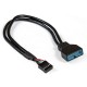 Exegate EX284940RUS Кабель-переходник USB 2.0-USB 3.0 ExeGate EX-CC-U3U2-0.3 (9pin/19pin, 0,3м)