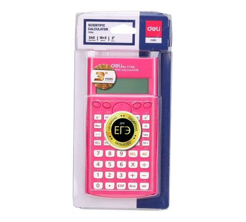 Калькулятор научный Deli E1710A/RED красный 10+2-разр. Калькулятор научный Deli E1710A/RED красный 10+2-разр.