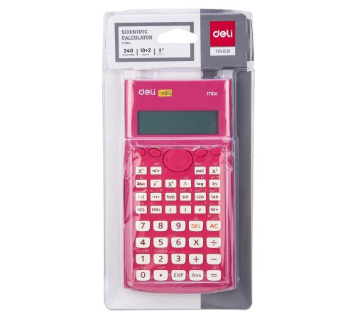 Калькулятор научный Deli E1710A/RED красный 10+2-разр. Калькулятор научный Deli E1710A/RED красный 10+2-разр.